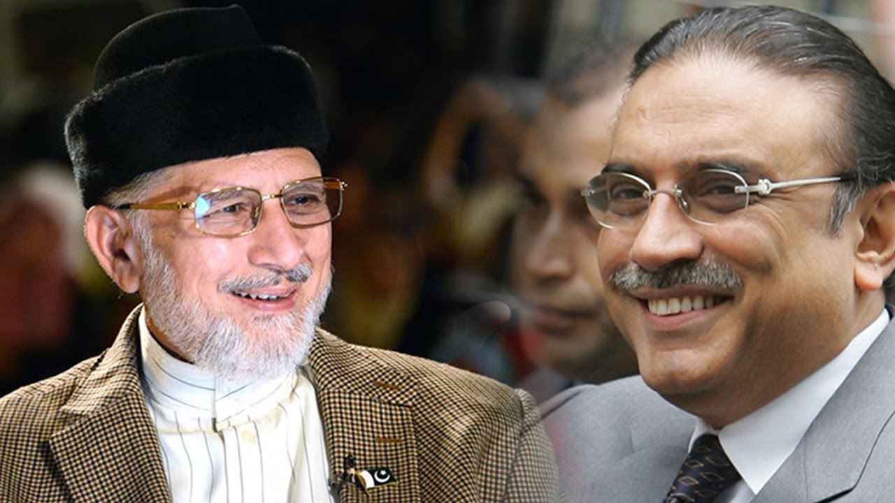Asif Ali Zardari and Tahir Ul Qadri