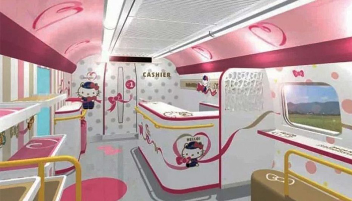 Hello Kitty Bullet Trains In Japan