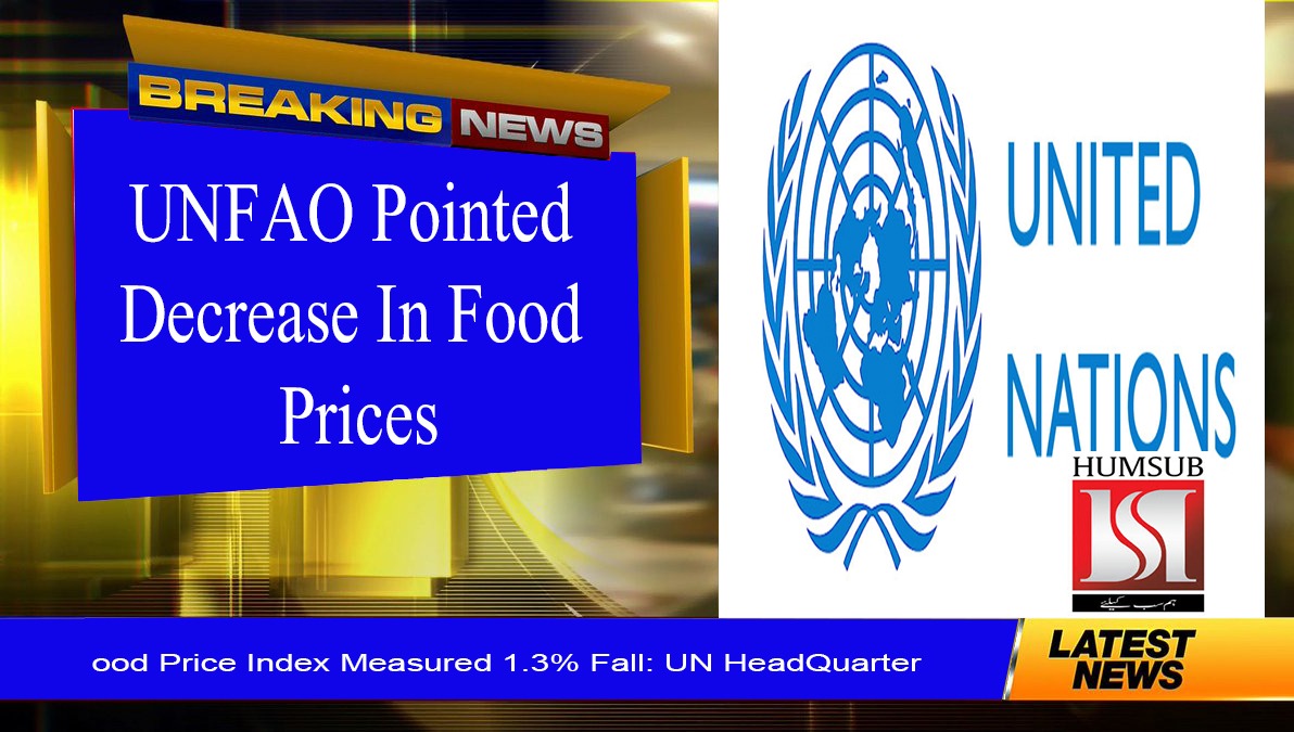 UNFAO Pointed Decrease In World’s Food Prices