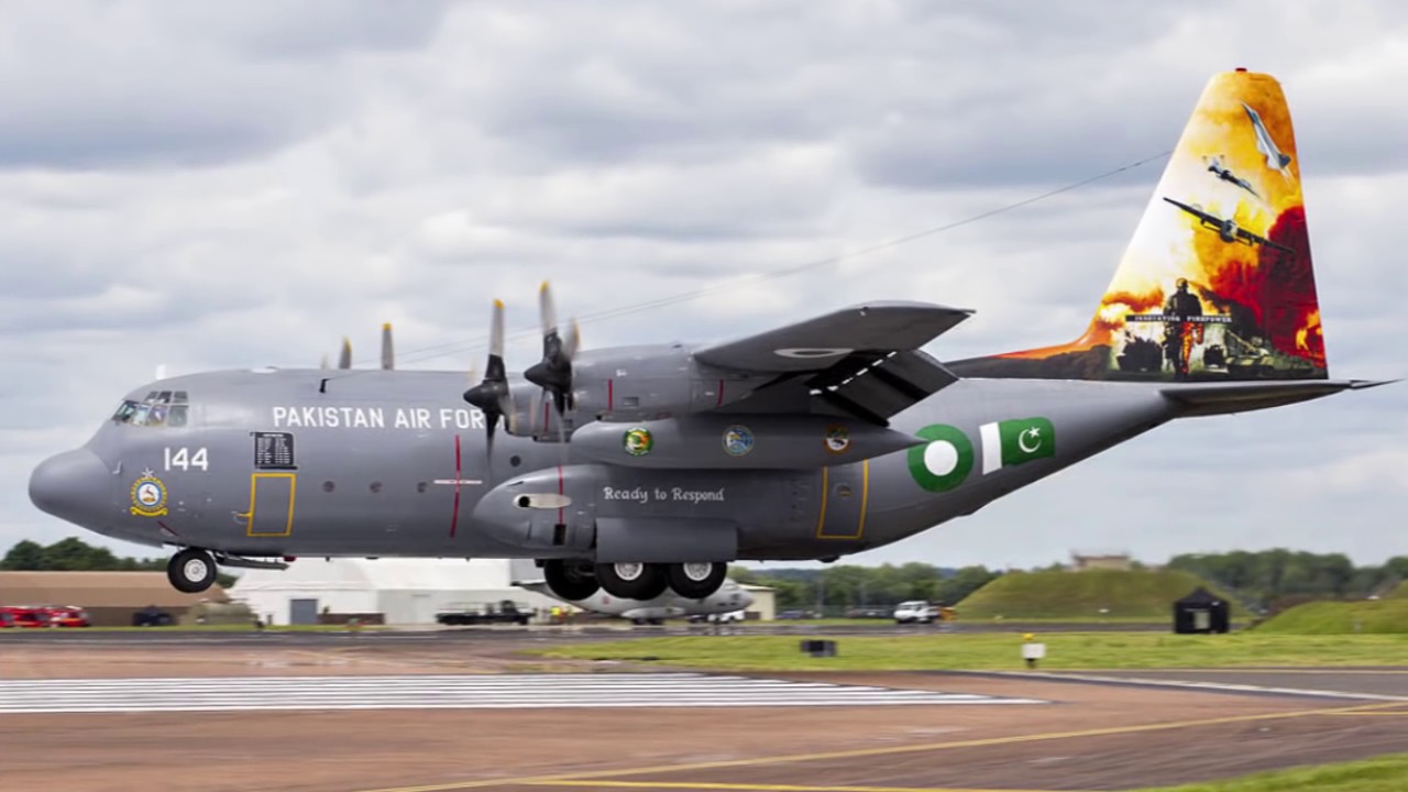 PAF C-130 Aircraft Landed at royal Airforce base
