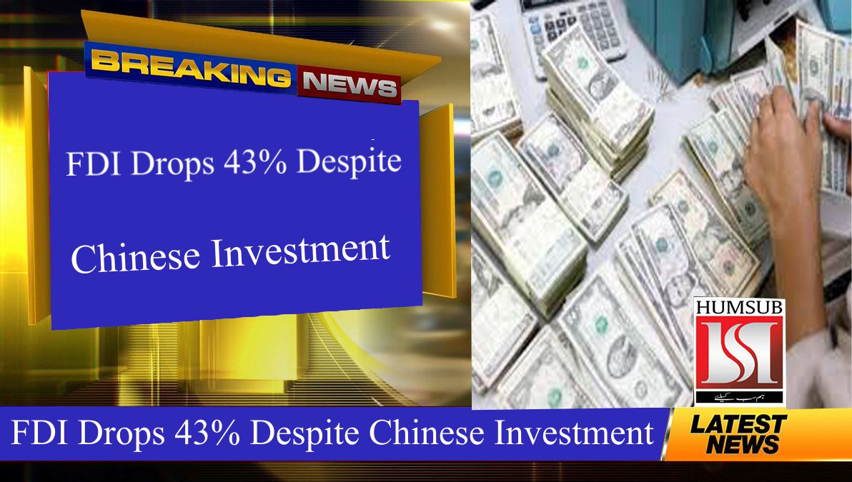 FDI Drops 43% Despite Chinese Investment