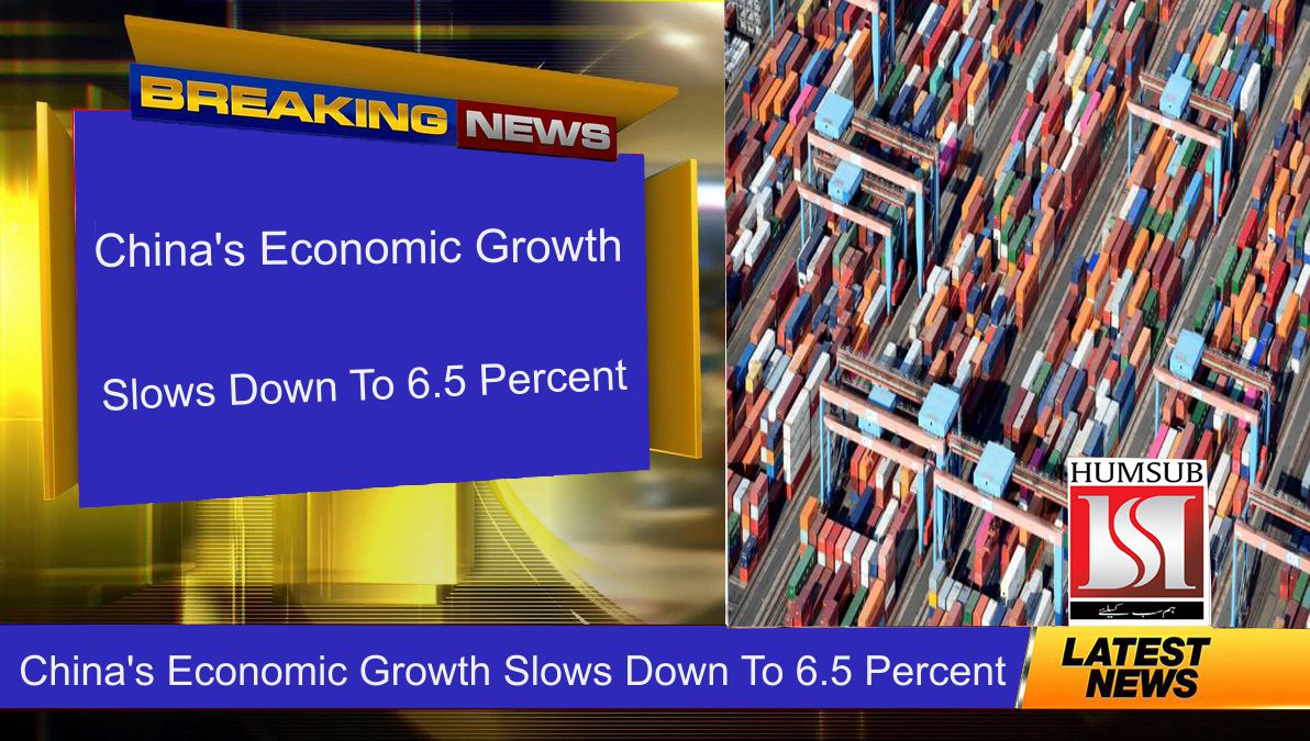 China's Economic Growth Slows Down To 6.5 Percent